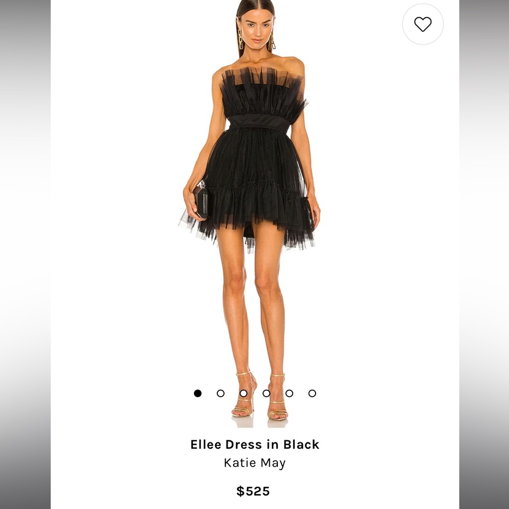 Revolve black poof dress